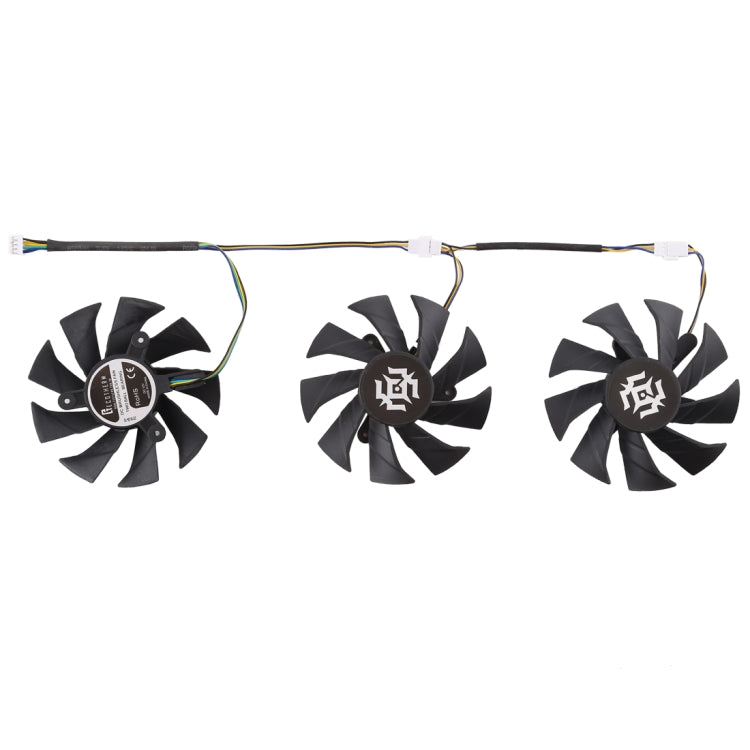3 ventilateurs de refroidissement pour carte graphique Zotac GTX 1070-8GD5 X-OC, diamètre : 85 mm, 0,5 A, diamètre : 9,5 mm (3 pièces)