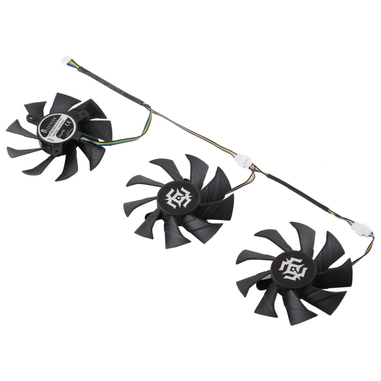 3 ventilateurs de refroidissement pour carte graphique Zotac GTX 1070-8GD5 X-OC, diamètre : 85 mm, 0,5 A, diamètre : 9,5 mm (3 pièces)