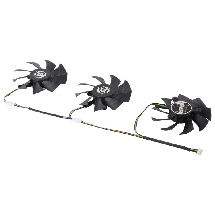 3 ventilateurs de refroidissement pour carte graphique Zotac GTX 1070-8GD5 X-OC, diamètre : 85 mm, 0,5 A, diamètre : 9,5 mm (3 pièces)