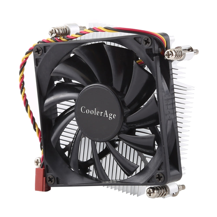 Ventilateur de refroidissement CPU CoolAge 1155-1U DC 12V 2000TR/min 30,5cfm dissipateur en aluminium à roulement hydraulique pour Intel 1150 1156 1151, 1155-1U aluminium