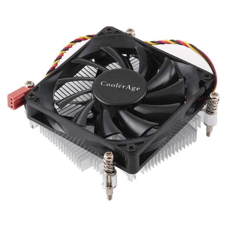 Ventilateur de refroidissement CPU CoolAge 1155-1U DC 12V 2000TR/min 30,5cfm dissipateur en aluminium à roulement hydraulique pour Intel 1150 1156 1151, 1155-1U aluminium