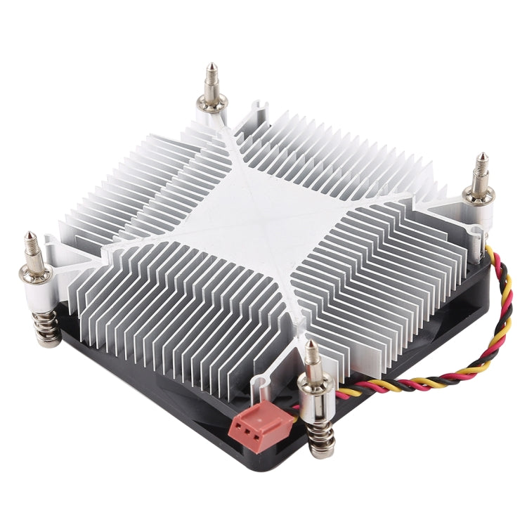 Ventilateur de refroidissement CPU CoolAge 1155-1U DC 12V 2000TR/min 30,5cfm dissipateur en aluminium à roulement hydraulique pour Intel 1150 1156 1151, 1155-1U aluminium
