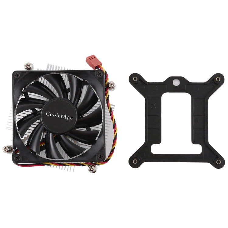 Ventilateur de refroidissement CPU CoolAge 1155-1U DC 12V 2000TR/min 30,5cfm dissipateur en aluminium à roulement hydraulique pour Intel 1150 1156 1151, 1155-1U aluminium