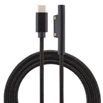 Câble d'alimentation USB-C / Type-C vers 6 broches nylon mâle pour adaptateur Microsoft Surface Pro 3 / 4 / 5 / 6, longueur du câble : 1,5m, pour Microsoft Surface Pro 3 / 4 / 5 / 6
