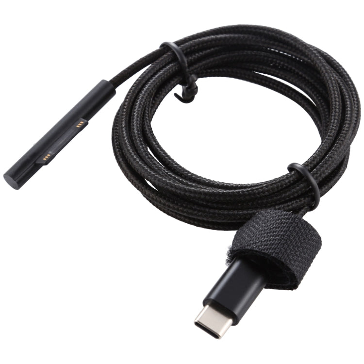 Câble d'alimentation USB-C / Type-C vers 6 broches nylon mâle pour adaptateur Microsoft Surface Pro 3 / 4 / 5 / 6, longueur du câble : 1,5m, pour Microsoft Surface Pro 3 / 4 / 5 / 6