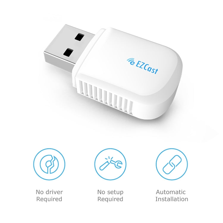 Adaptateur sans fil EZCast EZC-5200BS WiFi double bande 600Mbps + Bluetooth USB 2.0