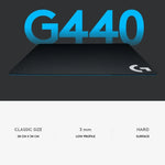 Tapis de souris de jeu e-sport Logitech G440 Hard, Taille : 34 x 28 cm, G440 Hard