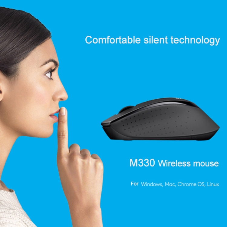 Souris optique sans fil silencieuse Logitech M330 avec récepteur micro USB