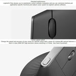 Souris optique verticale ergonomique sans fil Logitech MX Vertical 4000 DPI USB-C / Type-C + Unifying + Bluetooth trois modes, MX Vertical