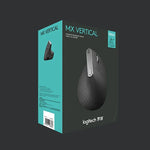 Souris optique verticale ergonomique sans fil Logitech MX Vertical 4000 DPI USB-C / Type-C + Unifying + Bluetooth trois modes, MX Vertical