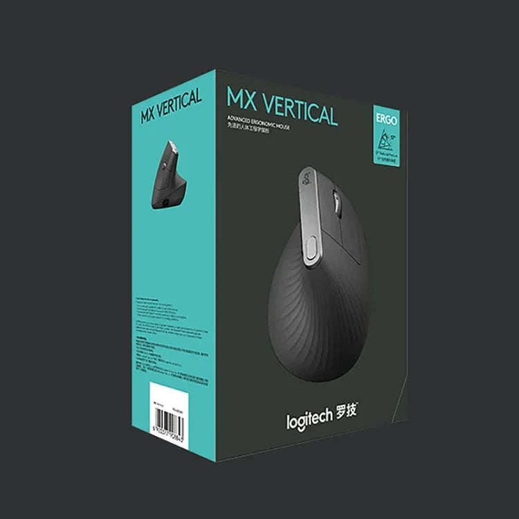 Souris optique verticale ergonomique sans fil Logitech MX Vertical 4000 DPI USB-C / Type-C + Unifying + Bluetooth trois modes, MX Vertical