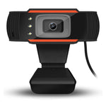 Webcam A870C3 480P USB, caméra Web pour ordinateur avec microphone à absorption acoustique et 3 LED, longueur du câble : 1,4 m, A870C3 (Orange)