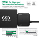Adaptateur câble professionnel SATA vers USB 3.0 pour disque dur SSD 2,5 / 3,5 pouces, connecteur d'extension 2,5 / 3,5 pouces