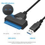 Adaptateur câble professionnel SATA vers USB 3.0 pour disque dur SSD 2,5 pouces, connecteur d'extension 2,5 pouces