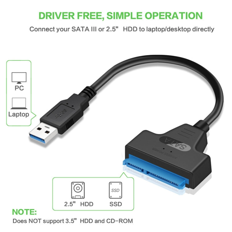Adaptateur câble professionnel SATA vers USB 3.0 pour disque dur SSD 2,5 pouces, connecteur d'extension 2,5 pouces