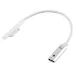 Câble de charge rapide PD USB-C / Type-C femelle vers 6 broches mâle pour ordinateur portable Microsoft Surface Pro 9 / 8 / 7 / 6 / 5 / 4 / 3, longueur du câble : 0,2 m, Pro 9 / 8 / 7 / 6 / 5 / 4 / 3 vers USB-C / Type-C femelle noir