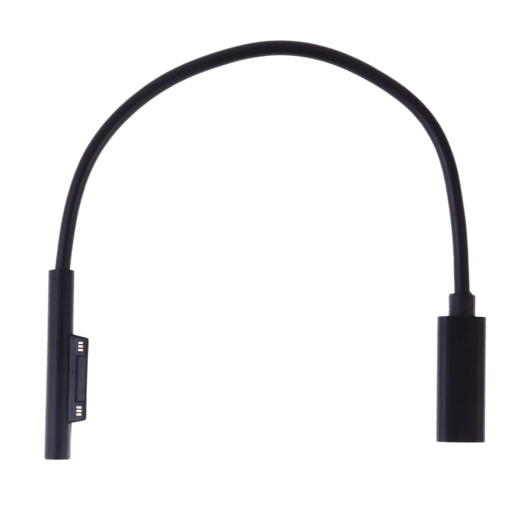 Câble de charge rapide PD USB-C / Type-C femelle vers 6 broches mâle pour ordinateur portable Microsoft Surface Pro 9 / 8 / 7 / 6 / 5 / 4 / 3, longueur du câble : 0,2 m, Pro 9 / 8 / 7 / 6 / 5 / 4 / 3 vers USB-C / Type-C femelle noir