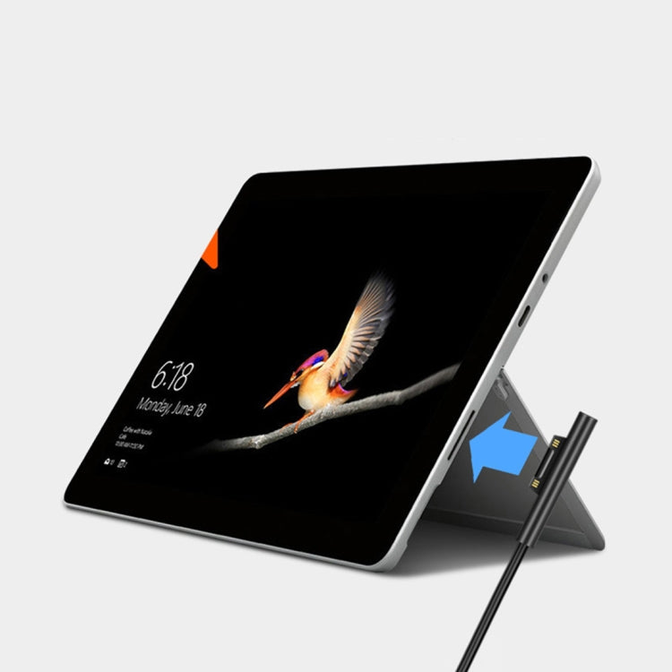 Câble de charge rapide PD USB-C / Type-C femelle vers 6 broches mâle pour ordinateur portable Microsoft Surface Pro 9 / 8 / 7 / 6 / 5 / 4 / 3, longueur du câble : 0,2 m, Pro 9 / 8 / 7 / 6 / 5 / 4 / 3 vers USB-C / Type-C femelle noir