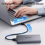 Boîtier mécanique ORICO DD25 C3 2,5 pouces Type-C vers Type-C et USB pour SSD, capacité prise en charge : 6TB