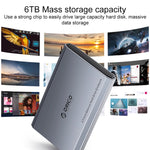 Boîtier mécanique ORICO DD25 C3 2,5 pouces Type-C vers Type-C et USB pour SSD, capacité prise en charge : 6TB