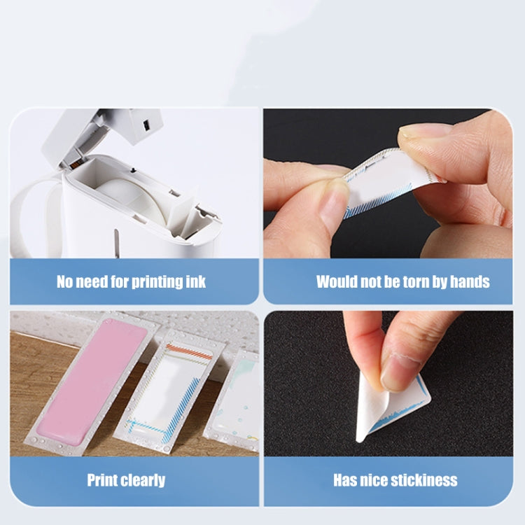 Papier d'impression d'étiquettes code-barres pour JingChen D11, papier d'impression (bleu), papier d'impression (blanc), papier d'impression (jaune), papier d'impression (rose), papier d'impression (vert)