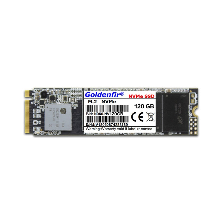Disque SSD Goldenfir 2,5 pouces M.2 NVMe, capacité : 120GB, M.2 NVMe 120GB