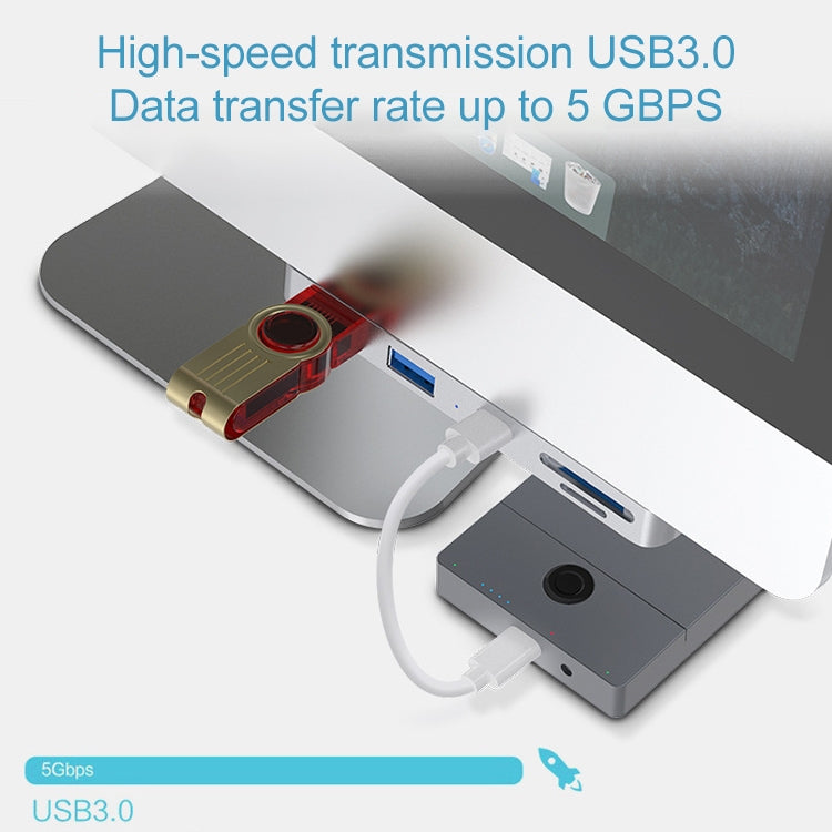 Station d'extension Rocketek pour iMac USB3.0 x 3 + SD / TF multifonction HUB, USB3.0 x 3 + SD / TF