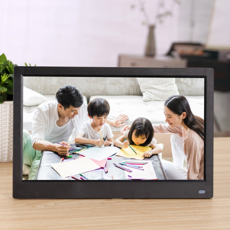 Cadre photo numérique LED FHD 12,5 pouces avec support et télécommande, programme MSTAR V56, prise en charge USB / carte SD