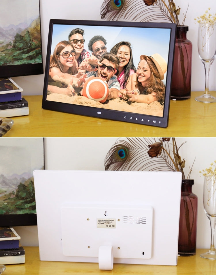 Cadre photo numérique LED 15,0 pouces avec support / télécommande, Allwinner, support USB / carte SD / OTG, 15,0 pouces, Allwinner 15,0 pouces