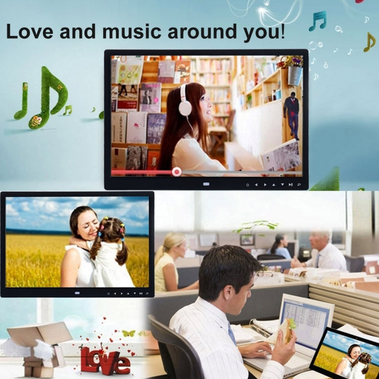 Cadre photo numérique LED 15,0 pouces avec support / télécommande, Allwinner, support USB / carte SD / OTG, 15,0 pouces, Allwinner 15,0 pouces