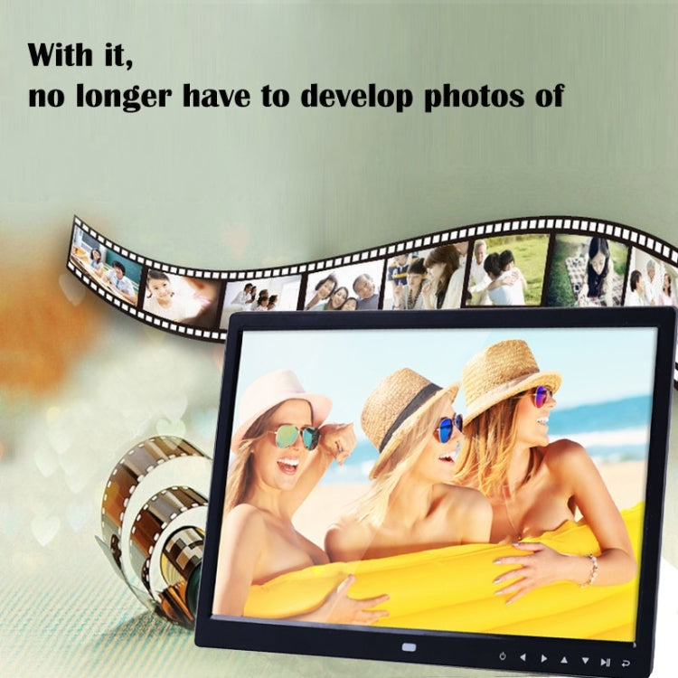 Cadre photo numérique LED 15,0 pouces avec support / télécommande, Allwinner, support USB / carte SD / OTG, 15,0 pouces, Allwinner 15,0 pouces