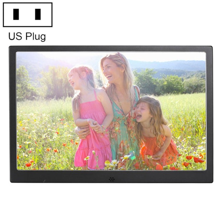 HSD1202 Cadre Photo Numérique à Écran Haute Résolution 12,1 pouces 1280x800 avec Support et Télécommande, Compatible Carte SD / MMC / MS / Port USB, Prise EU (Argent), HSD1202 12,1 pouces