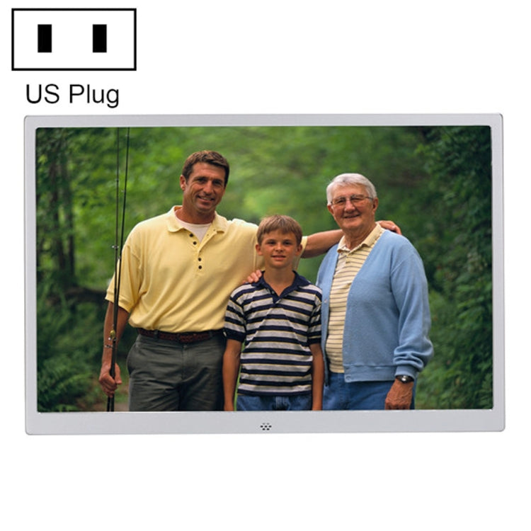 HSD1504 Cadre Photo Numérique à Écran LED 15,4 pouces 1280x800 Haute Résolution avec Support et Télécommande, Compatible Carte SD / MMC / MS / Port USB, Prise EU (Or), HSD1504 15,4 pouces