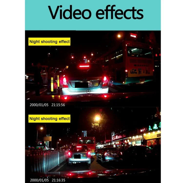 Caméra DVR voiture VGA 480P enregistreur de conduite caméra vidéo numérique enregistreur vocal avec écran LCD 2,4 pouces, support carte Micro TF 32GB & fonction vision nocturne infrarouge (noir + bleu), écran LCD 2,4 pouces