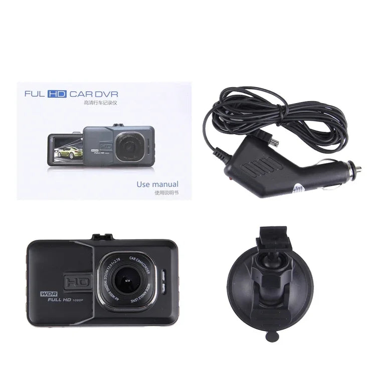 Caméra DVR Voiture Écran LCD 3,0 pouces HD 720P Caméra 3,0MP Angle de Vue Large 170 Degrés, Support Vision Nocturne / Détection de Mouvement / Carte TF / HDMI / G-Sensor, 3,0 pouces