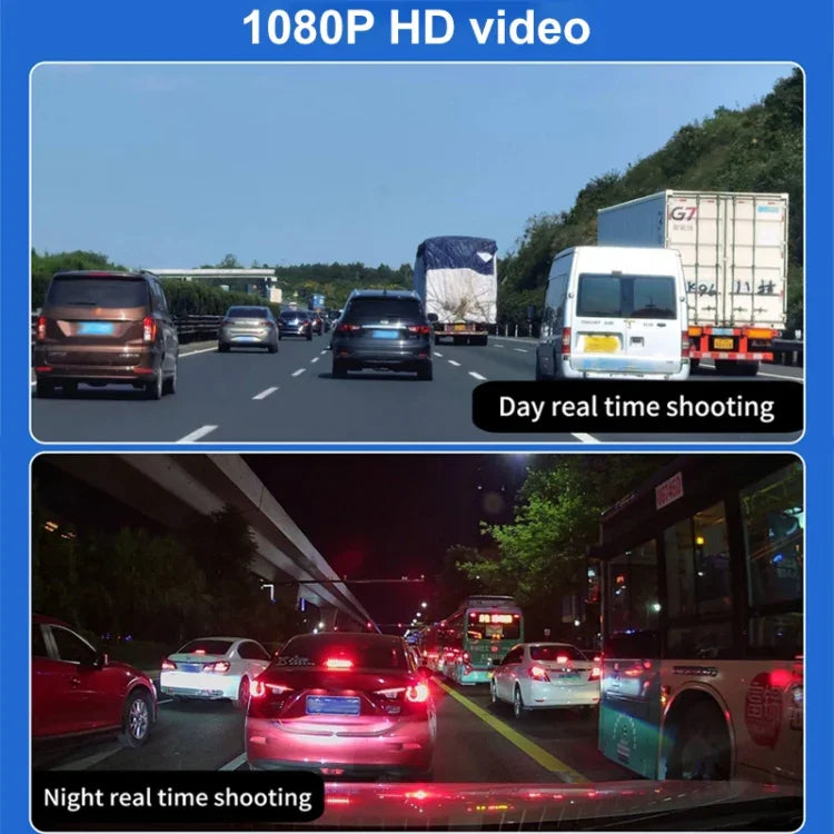 X12 Enregistreur de Conduite Voiture WiFi Ultra HD 2K Panoramique Triple Enregistrement Support APP Mobile, X12