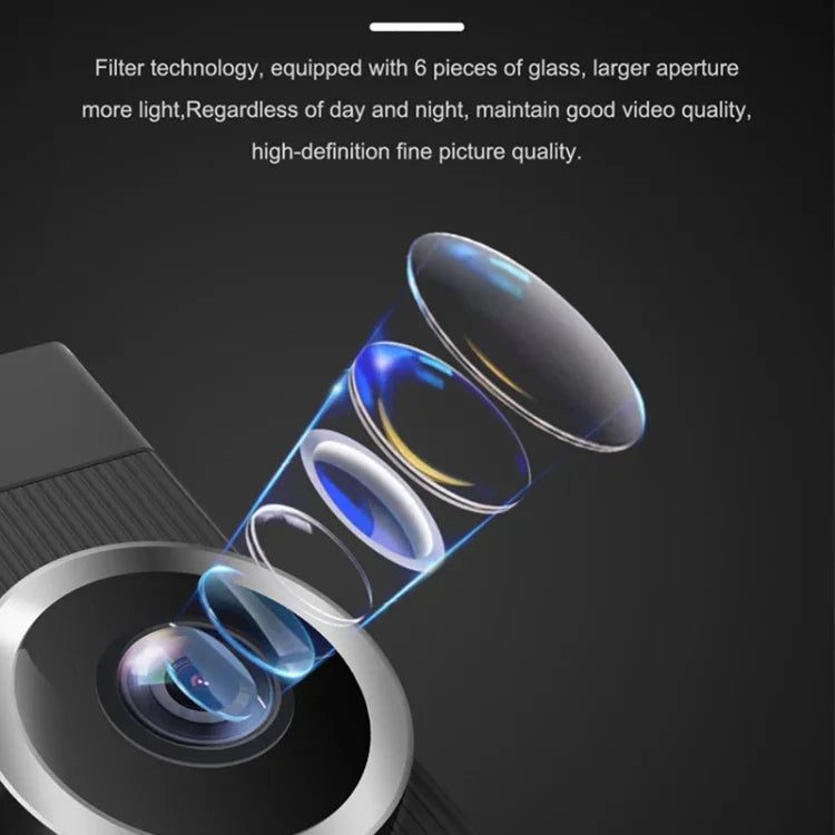 X12 Enregistreur de Conduite Voiture WiFi Ultra HD 2K Panoramique Triple Enregistrement Support APP Mobile, X12
