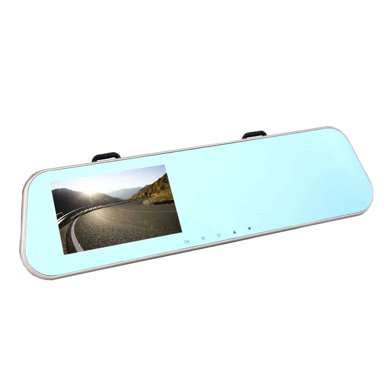 Écran Gauche Rétroviseur DVR Véhicule, Programmes Allwinner, 2 x Caméras 1080P HD Angle de Vue Large 140 Degrés, Support Port GPS / Détection de Mouvement / Vision Nocturne / Carte TF / G-Sensor, Rétroviseur DVR Véhicule