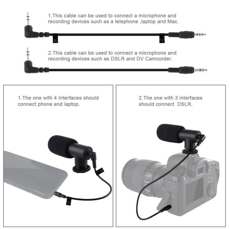 Kit de stabilisateur portable PULUZ en forme de U pour caméscopes, comprenant un support, un éclairage LED de studio, un microphone canon et une tête de trépied à griffe, compatible avec tous les appareils photo reflex et caméscopes domestiques.