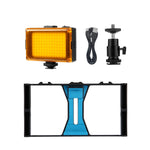 PULUZ Kit de montage vidéo pour smartphone avec éclairage LED selfie 2 en 1, compatible iPhone, Galaxy, Huawei, Xiaomi, HTC, LG, Google et autres smartphones, avec griffe porte-accessoires et trépied.