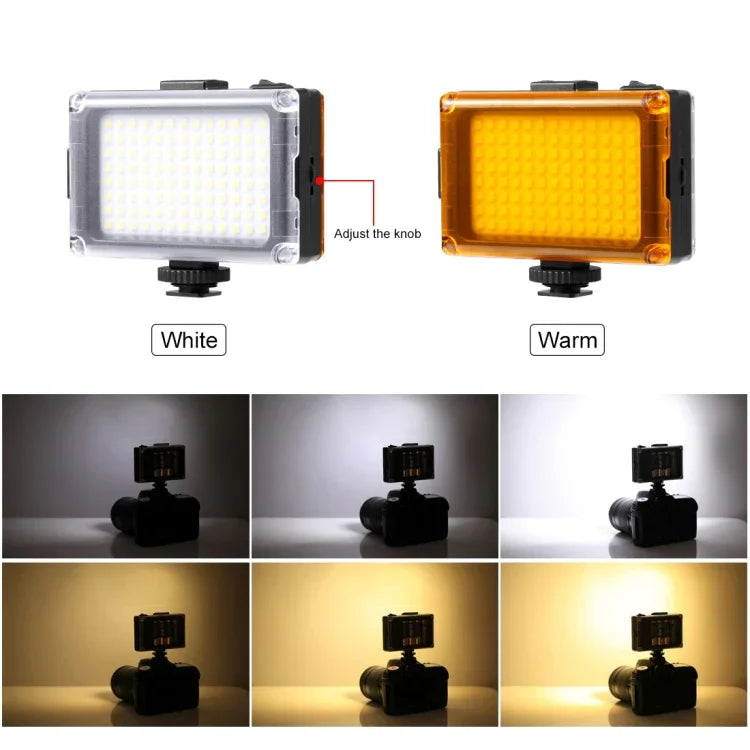 Kit de montage vidéo PULUZ 4 en 1 pour vlogging, diffusion en direct et selfies : lampe LED, poignée stabilisatrice, support en aluminium, microphone, fixation pour trépied et griffe porte-accessoires.