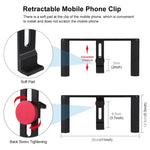 Kit de montage vidéo PULUZ 4 en 1 pour vlogging et diffusion en direct : anneau lumineux LED de 12 cm (4,7 pouces) avec poignée, stabilisateur et support en aluminium. Comprend un microphone, un support pour trépied et une griffe porte-accessoires.