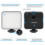 Kit d'éclairage LED 4 en 1 PULUZ pour vlogging, diffusion en direct et selfies, avec microphone, trépied et griffe porte-accessoires, compatible iPhone, Galaxy, Huawei, Xiaomi, HTC, LG, Google et autres smartphones.