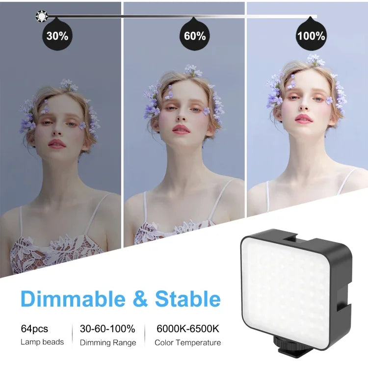 Kit d'éclairage LED 4 en 1 PULUZ pour vlogging, diffusion en direct et selfies, avec microphone, trépied et griffe porte-accessoires, compatible iPhone, Galaxy, Huawei, Xiaomi, HTC, LG, Google et autres smartphones.