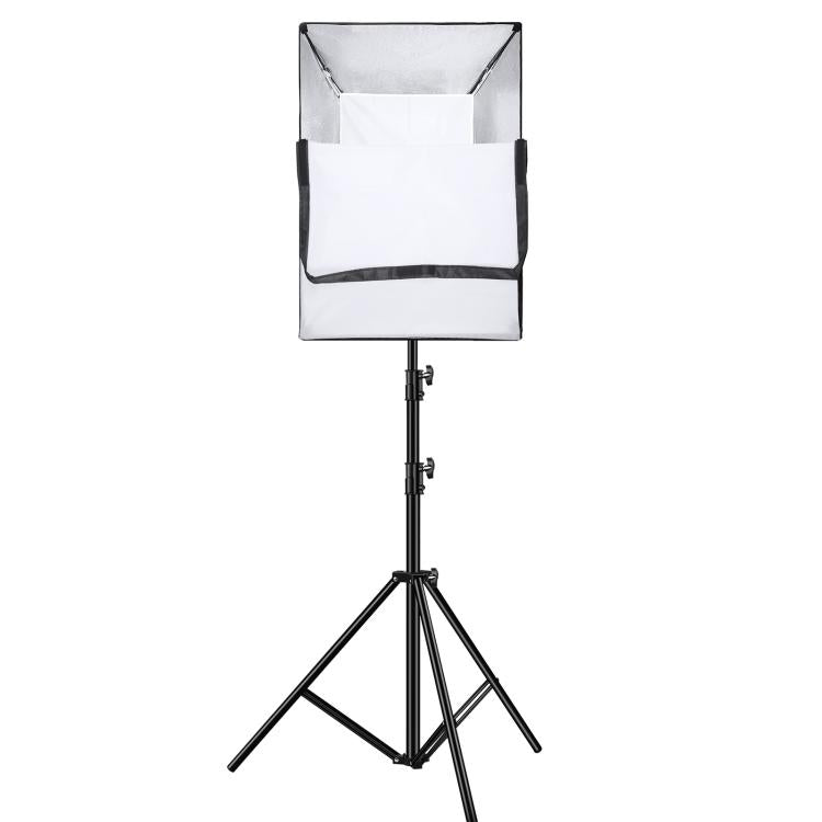 Kit d'éclairage stroboscopique de studio photo PULUZ 120W avec softbox réflecteur & trépied, kit lumière rectangulaire 120W 2700K-6500K prise EU, kit lumière rectangulaire 120W 2700K-6500K prise UK, kit lumière rectangulaire 120W 2700K-6500K prise US