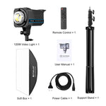 Kit d'éclairage stroboscopique de studio photo PULUZ 120W avec softbox réflecteur & trépied, kit lumière rectangulaire 120W 2700K-6500K prise EU, kit lumière rectangulaire 120W 2700K-6500K prise UK, kit lumière rectangulaire 120W 2700K-6500K prise US