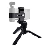 Support de fixation pour smartphone PULUZ, fixation 1/4 pouce, support de montage + trépied pliable pour DJI OSMO Pocket / Pocket 2, pince + trépied