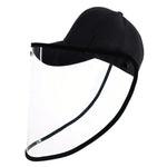 50 PCS Casquette de Baseball Masque de Protection Anti-Salive, Anti-Postillon, Anti-Buée, Anti-Huile avec Visière Amovible, Lot de 50 Casquettes Masques, 50 PCS Casquettes Masques/Rouge