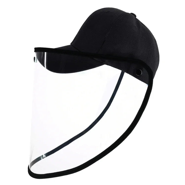 50 PCS Casquette de Baseball Masque de Protection Anti-Salive, Anti-Postillon, Anti-Buée, Anti-Huile avec Visière Amovible, Lot de 50 Casquettes Masques, 50 PCS Casquettes Masques/Rouge