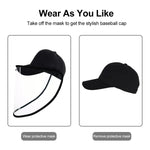 50 PCS Casquette de Baseball Masque de Protection Anti-Salive, Anti-Postillon, Anti-Buée, Anti-Huile avec Visière Amovible, Lot de 50 Casquettes Masques, 50 PCS Casquettes Masques/Rouge